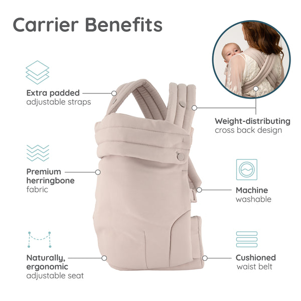 Honey Blossom Baby Carrier – Toasted Almond – Infantino