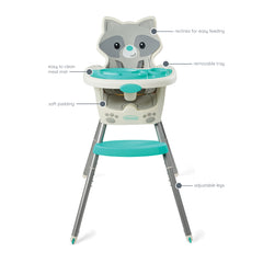 Grow-With-Me 4-in-1 Convertible High Chair - Raccoon