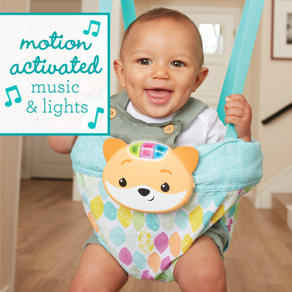 2-in-1 Music & Lights Doorway Jumper - Fox – Infantino