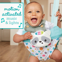 2-in-1 Music & Lights Doorway Jumper - Raccoon