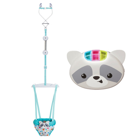 2-in-1 Music & Lights Doorway Jumper - Raccoon