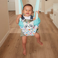 2-in-1 Music & Lights Doorway Jumper - Raccoon