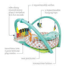 Kick 'n Keys 7-in-1 Musical Piano Activity Gym with Seat Positioner