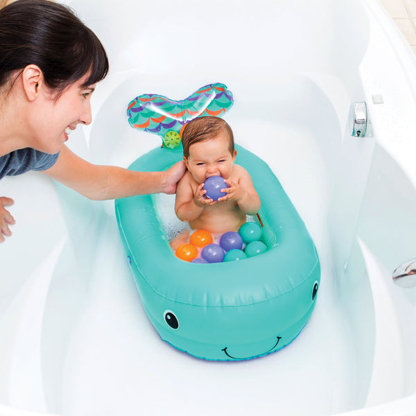 Whale Bubble Bath Inflatable Bath Tub™ Teal – Infantino