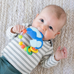 BUSY BEAD RING SILICONE TEETHER - PUFFIN