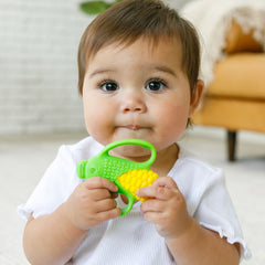 Lil' Nibbles Textured Silicone Teether - Corn