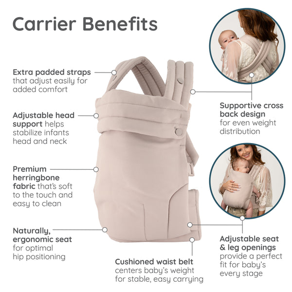 Honey Blossom Baby Carrier – Toasted Almond – Infantino