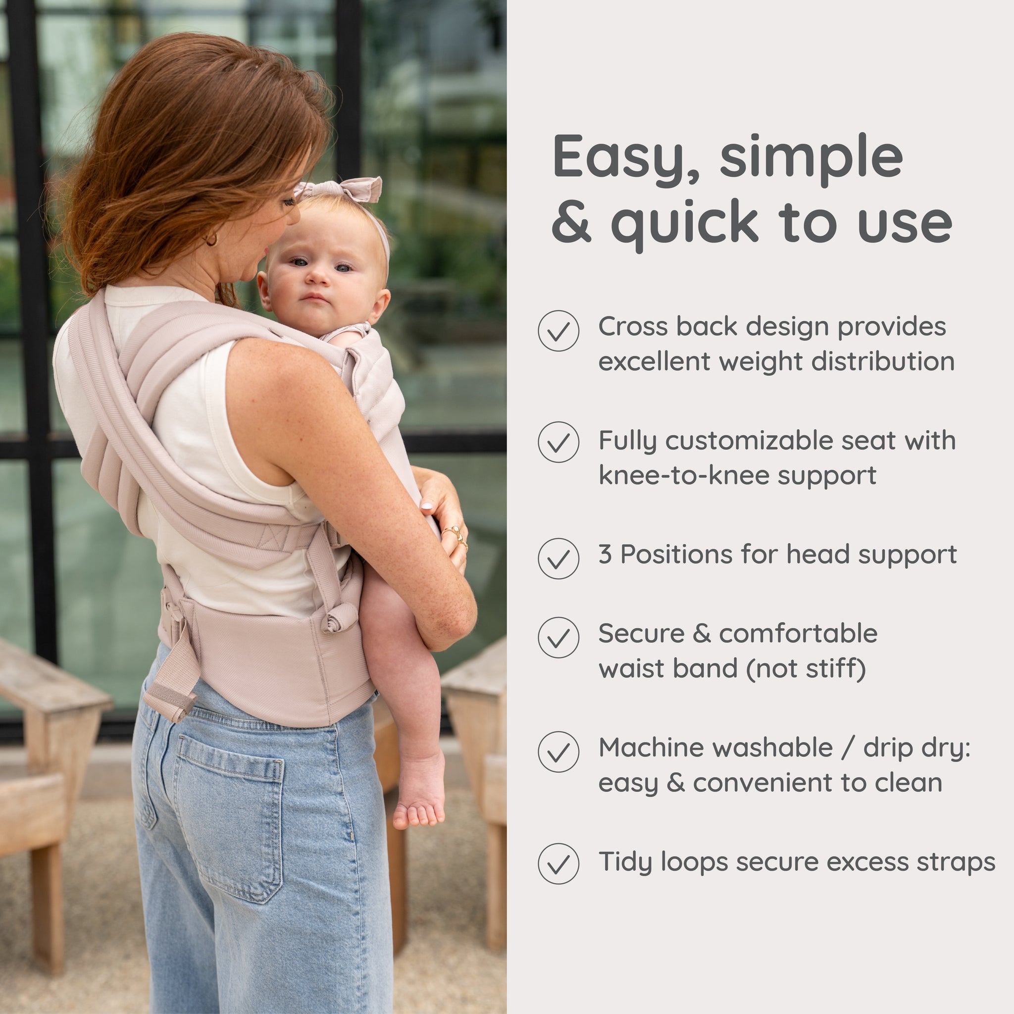 Honey Blossom Baby Carrier – Toasted Almond – Infantino