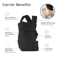 Honey Blossom Baby Carrier – Black Sand