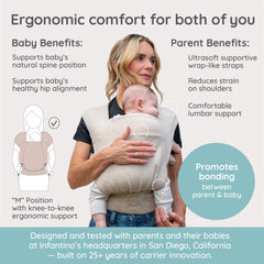 First Bloom Newborn Carrier - Crème Brûlée