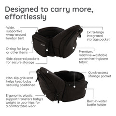 Hip Rider Max Storage Hip Seat - Black Sand