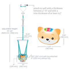 2-in-1 Music & Lights Doorway Jumper - Fox