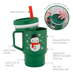 My 1st Tumbler™ 10oz - Green Snowman