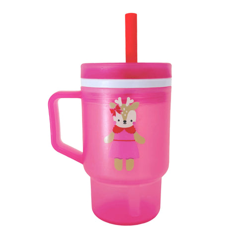 My 1st Tumbler™ 10oz - Pink Reindeer