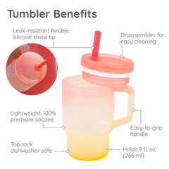 My 1st Tumbler™ Silicone 9oz Ombre - Sunset Kiss