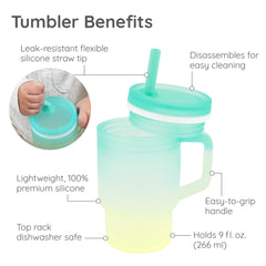 My 1st Tumbler™ Silicone 9oz Ombre - Lime Light