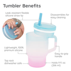 My 1st Tumbler™ Silicone 9oz Ombre - Twilight Bloom