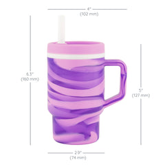 My 1st Tumbler™ Silicone 9oz Marble – Grape Swirl