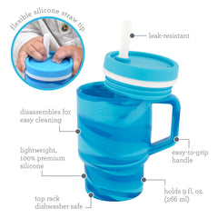 My 1st Tumbler™ Silicone 9oz Marble – Blueberry Swirl