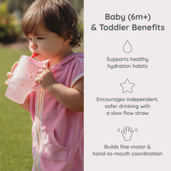 My 1st Tumbler™ Silicone 9oz – Pink Hearts