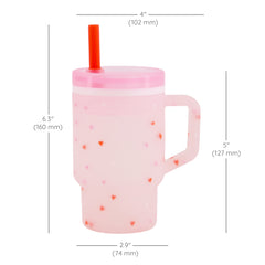 My 1st Tumbler™ Silicone 9oz – Pink Hearts