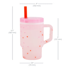 My 1st Tumbler™ Silicone 9oz – Pink Hearts