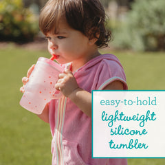 My 1st Tumbler™ Silicone 9oz – Pink Hearts