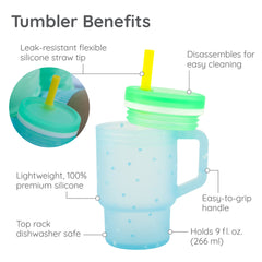 My 1st Tumbler™ Silicone 9oz – Blue Stars