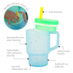 My 1st Tumbler™ Silicone 9oz – Blue Stars