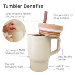 My 1st Tumbler™ Silicone 9oz - Vanilla Cream