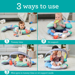 3-in-1 Tummy Time, Sit Support & Mini Gym