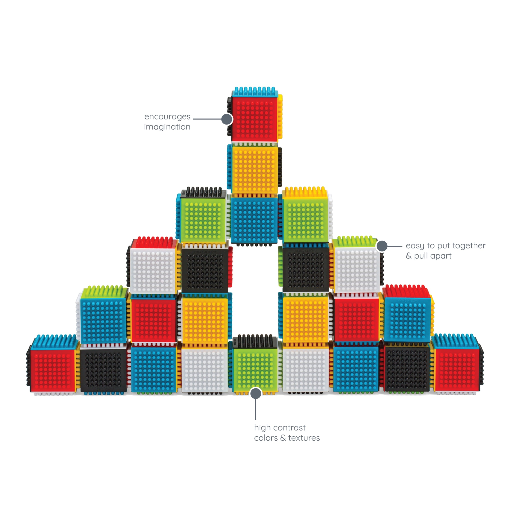 Press & Stay Sensory Blocks™ Infantino Press & Stay Sensory Blocks™ Infantino