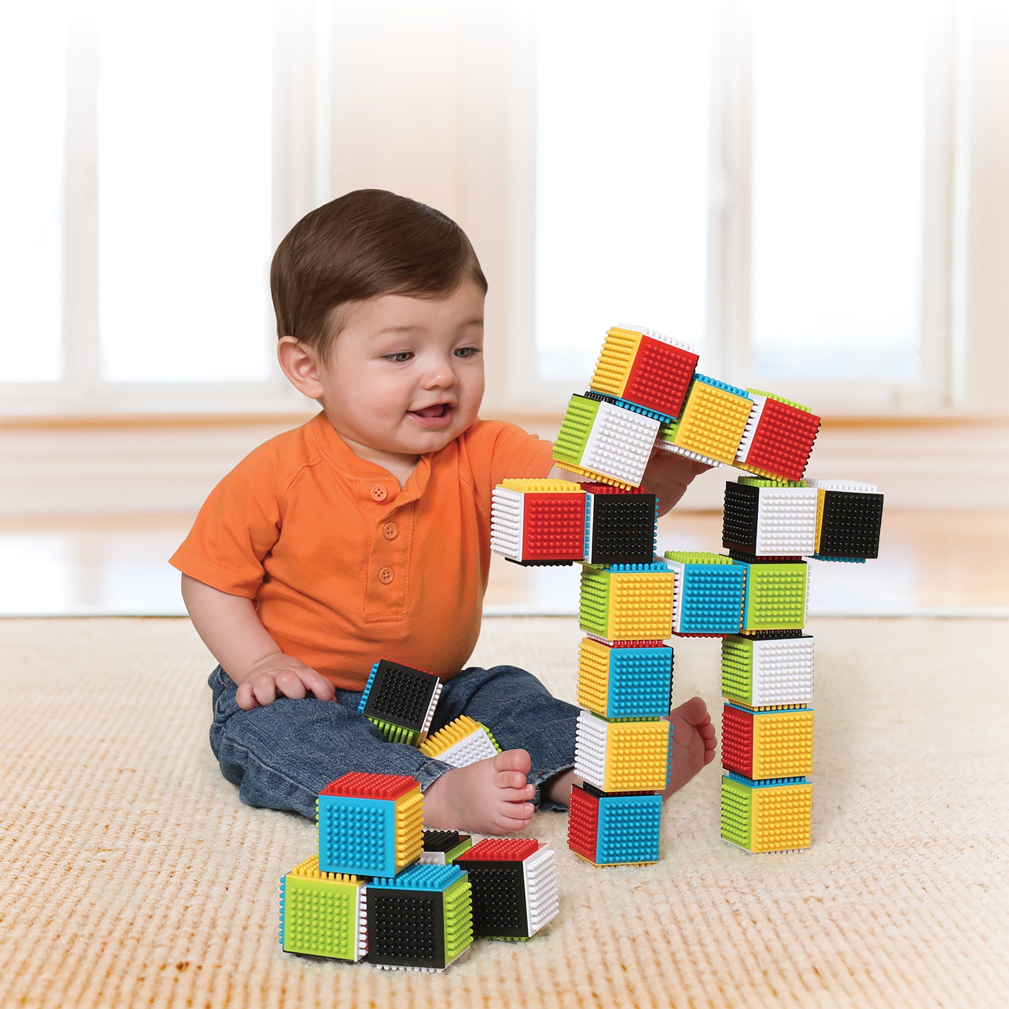 Press & Stay Sensory Blocks™ – Infantino