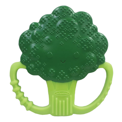 Lil' Nibbles Textured Silicone Teether - Broccoli