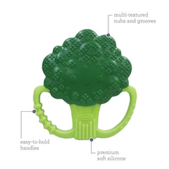 Lil' Nibbles Textured Silicone Teether - Broccoli