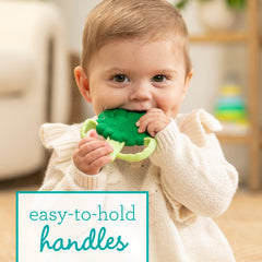 Lil' Nibbles Textured Silicone Teether - Broccoli