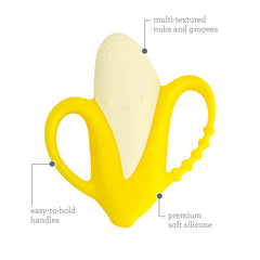 Lil' Nibbles Textured Silicone Teether - Banana