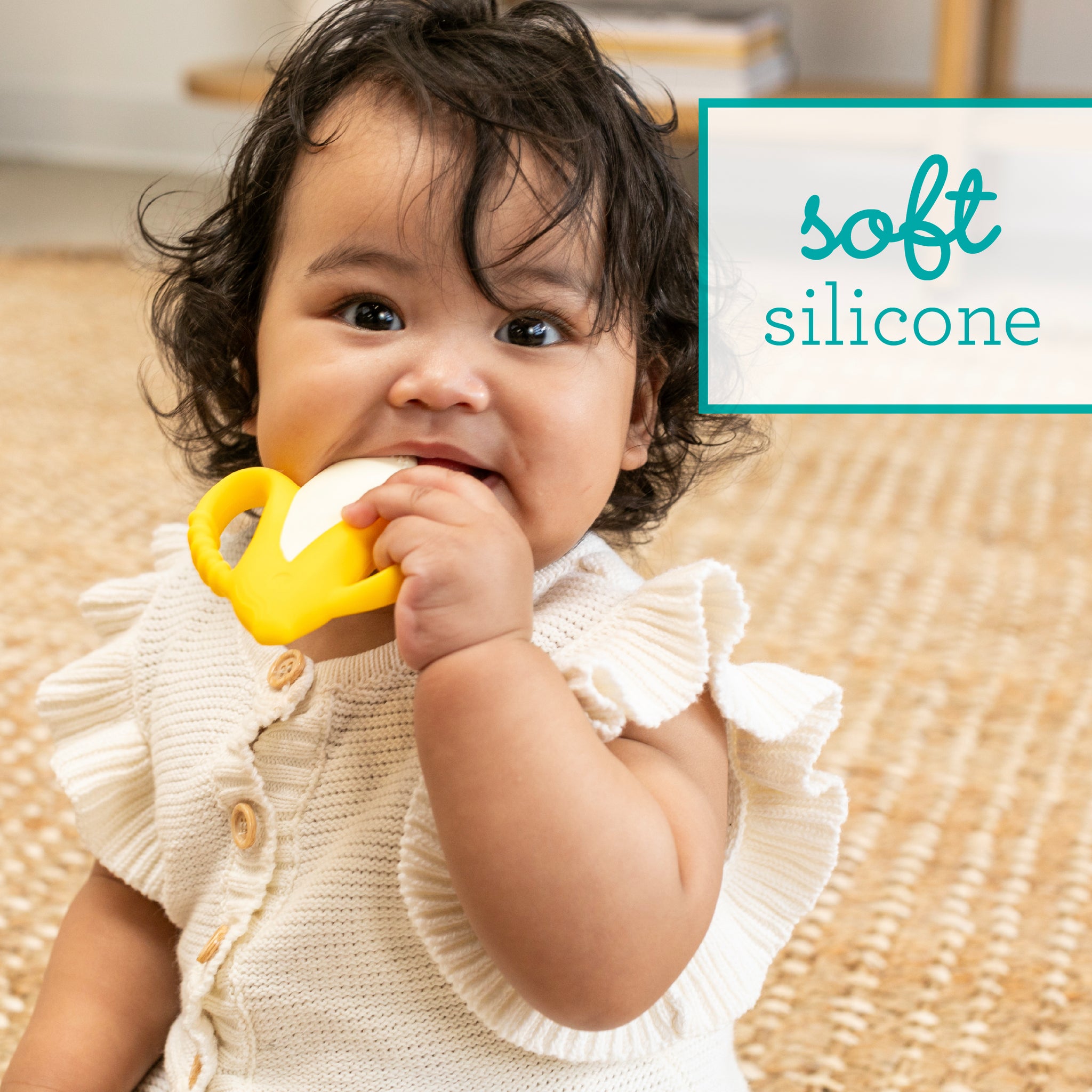 Lil' Nibbles Textured Silicone Teether - Banana – Infantino
