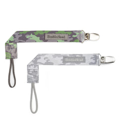 2-Pack Pacifier Clips - Grey Camo