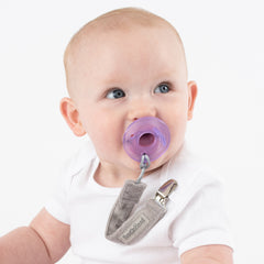 2-Pack LUXE Pacifier Clips - Luxe Blue Fluff