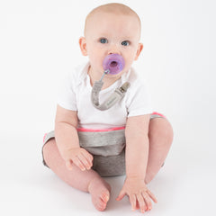 2-Pack LUXE Pacifier Clips - Pink Fluff