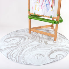 SplatMat Floor Mat for High Chairs - Marble