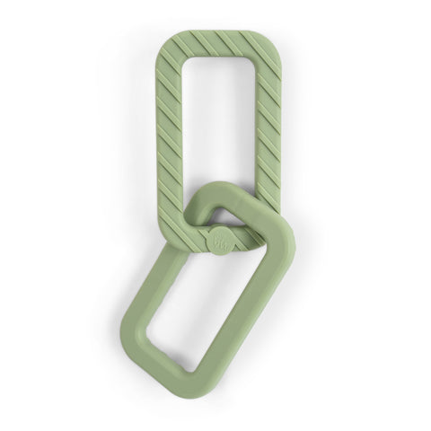 Silicone Chain Link Teething Ring - Sage