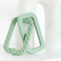 Silicone Chain Link Teething Ring - Sage