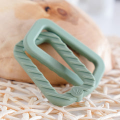 Silicone Chain Link Teething Ring - Sage