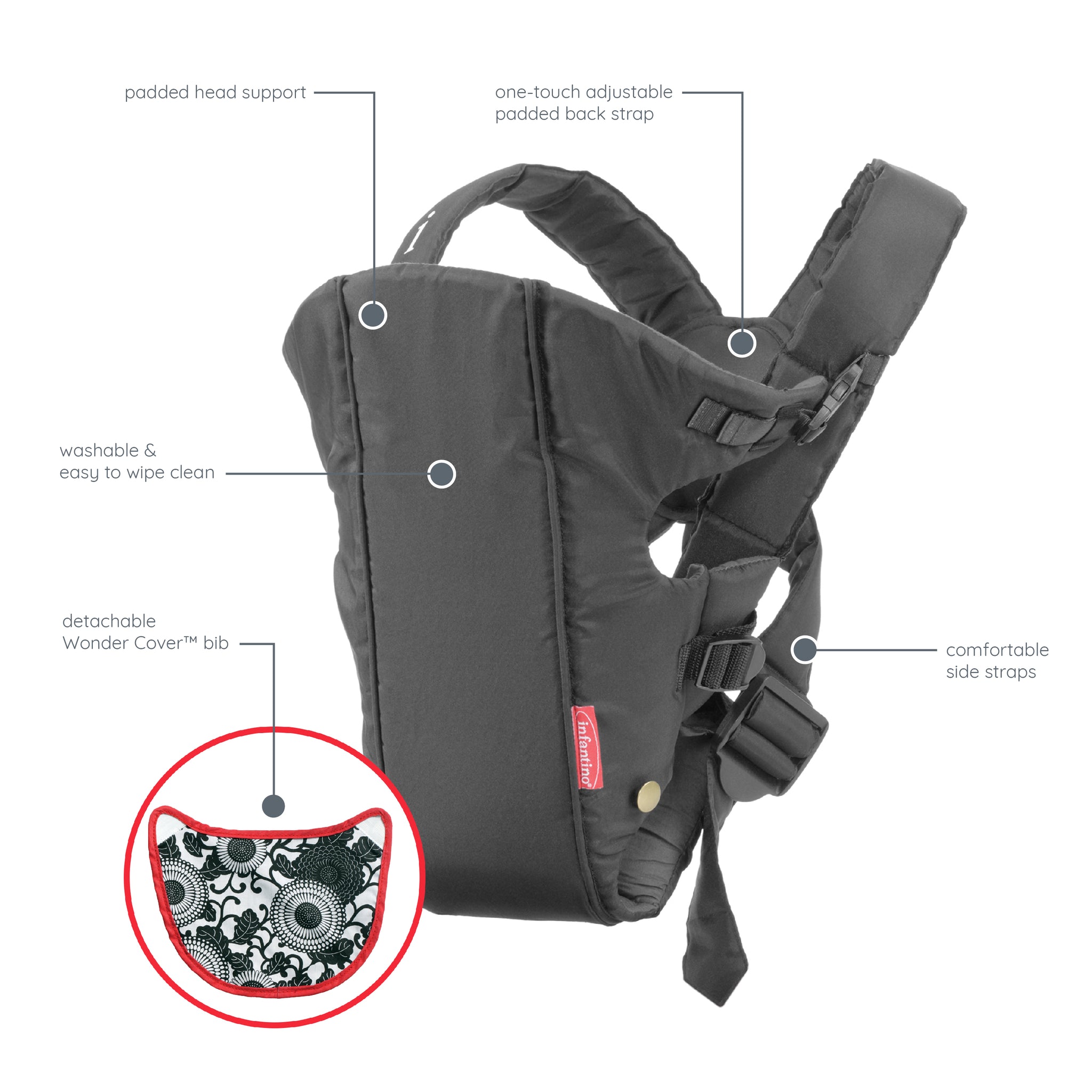 Infantino Front Facing Baby Carrier, Soft Structured Baby Carrier