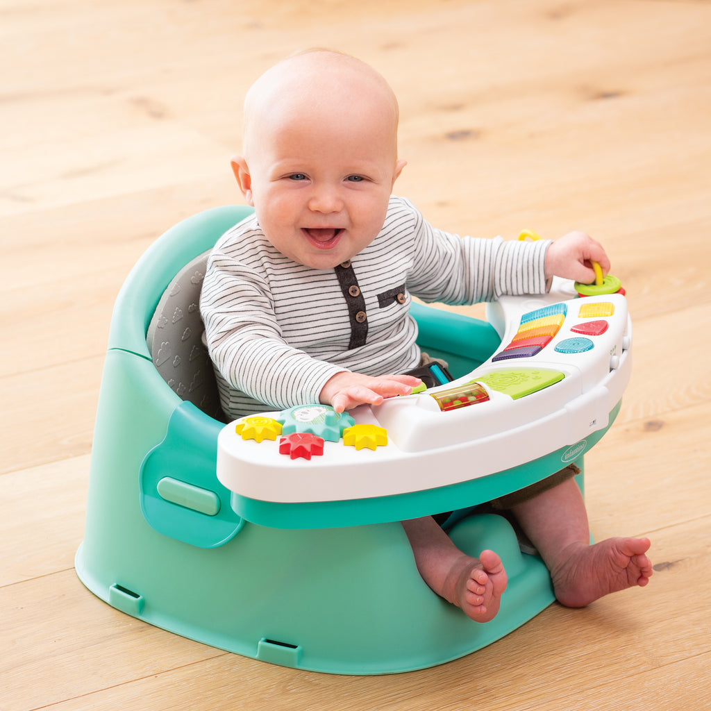 Infantino Music & Lights 3-in-1 Discovery Seat and Booster, 4-48 Months  Unisex, Teal 