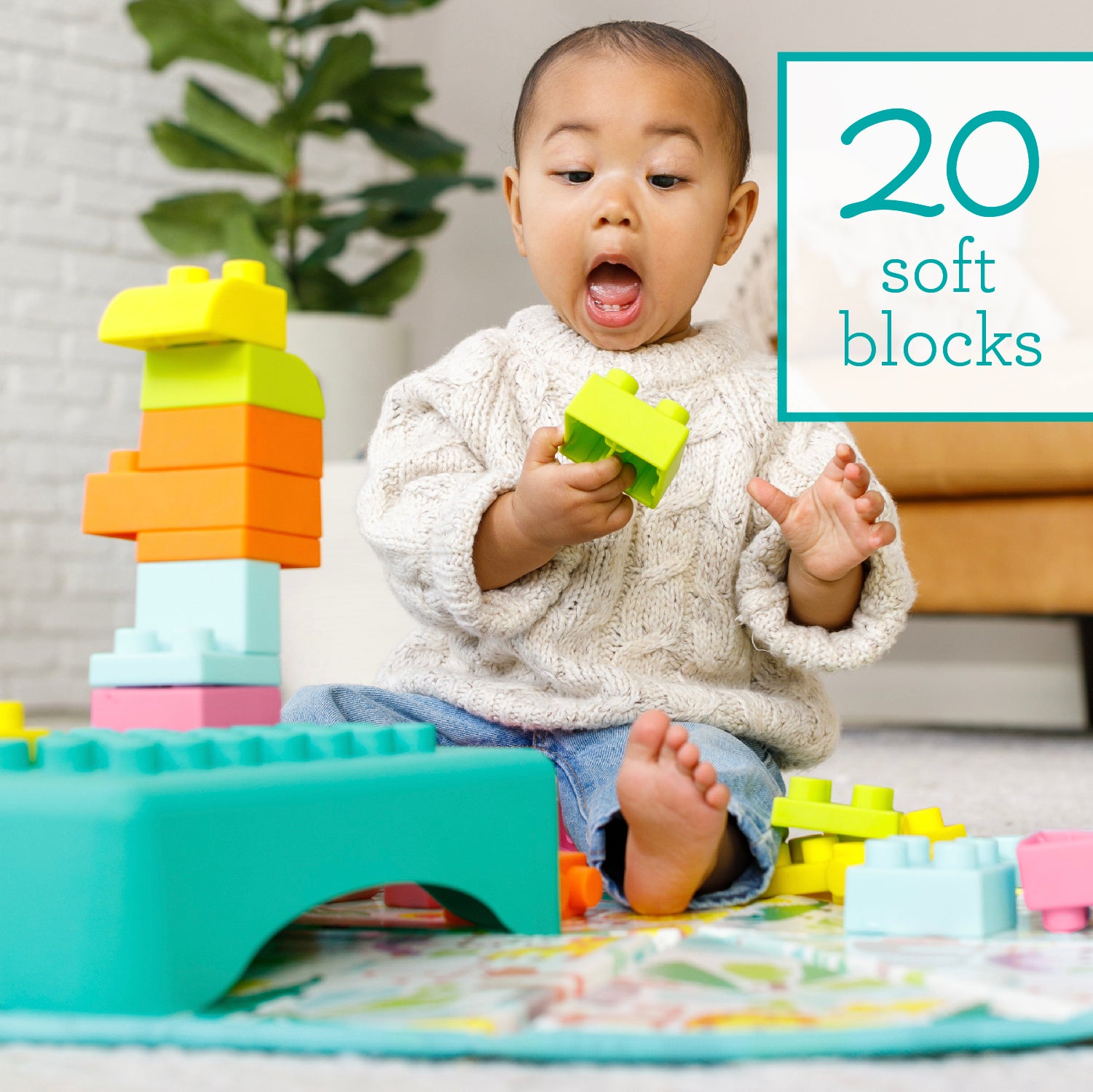 Super Soft 1st Building Blocks Activity Station Infantino