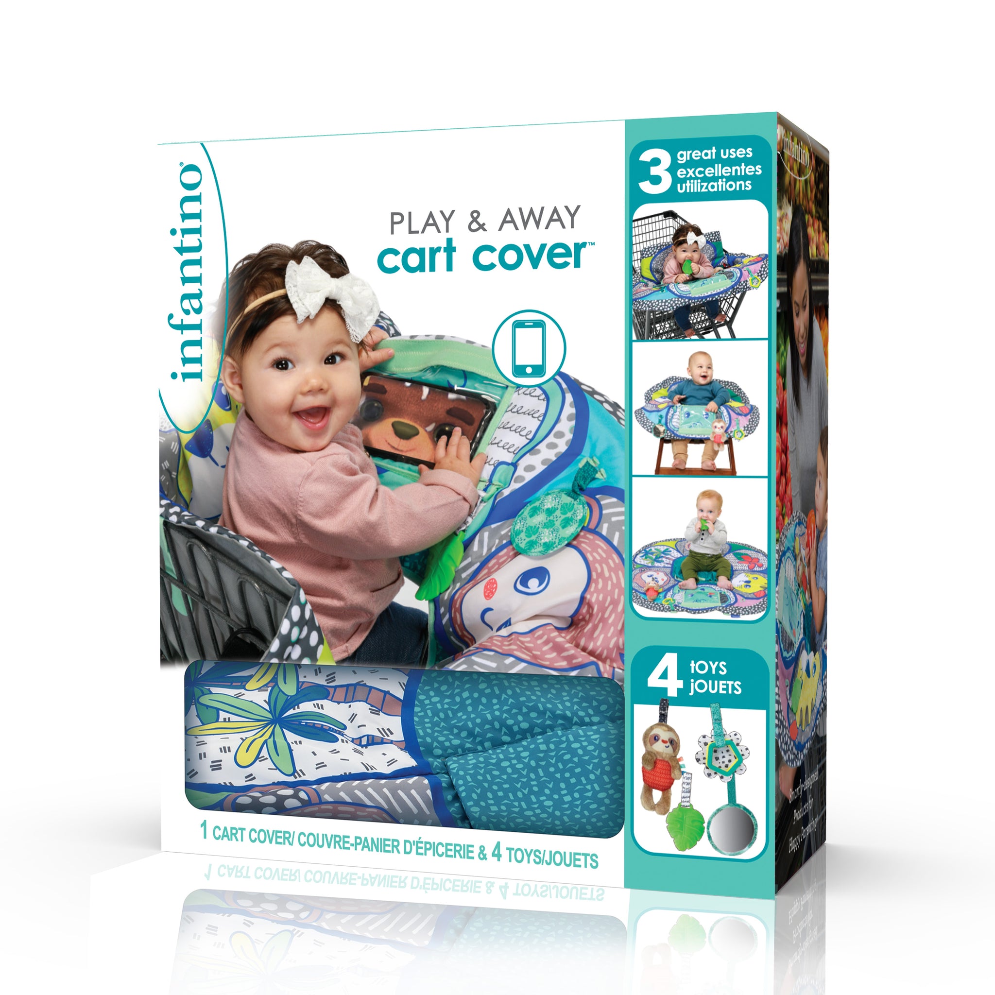Play & Away Shopping Cart Cover, High Chair Cover and Play Mat Infantino
