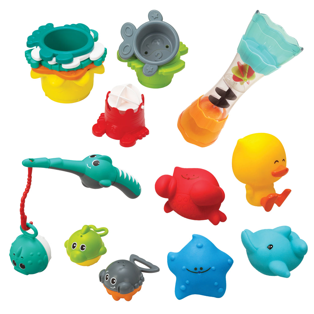 Multi-Color Toddler Bath Toys - Silicone-Based Bath Toys for Kids